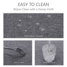 Veblandy easy-care tablecloth can be wiped clean or machine washed
