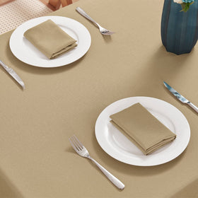 Veblandy tablecloth with waterproof finish guards against splashes during meals.