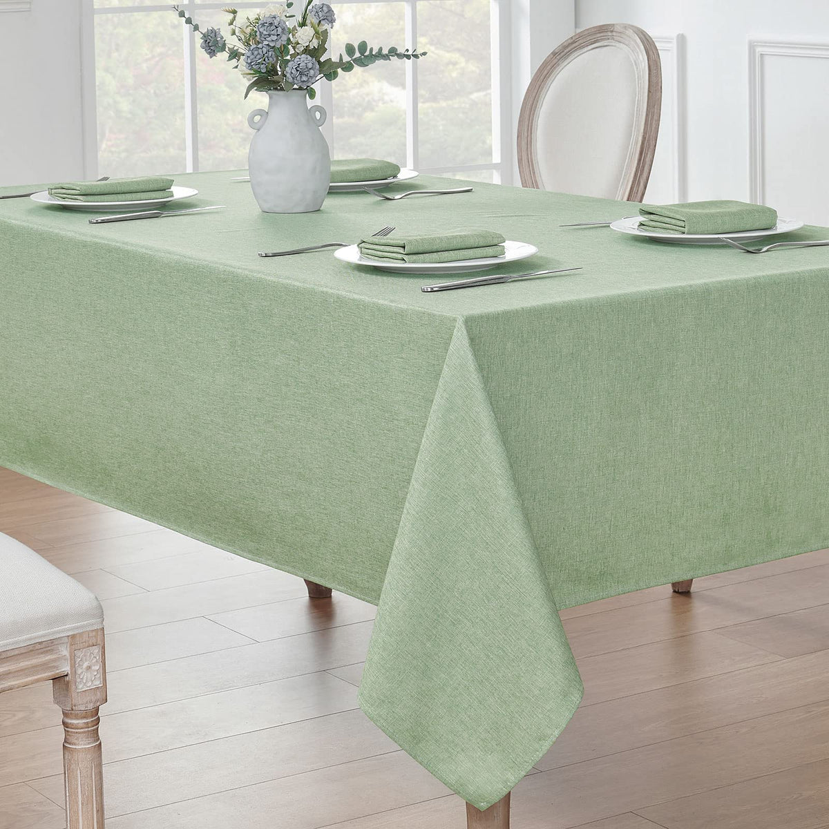 Veblandy tablecloth on dining tables for buffet service and casual meals