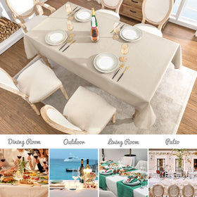 Veblandy durable polyester tablecloth designed for repeated use