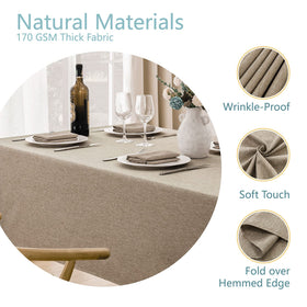 Veblandy tablecloth is waterproof and stain-resistant for spill protection.