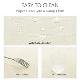 Veblandy tablecloth wrinkle-free look keeps tables neat.