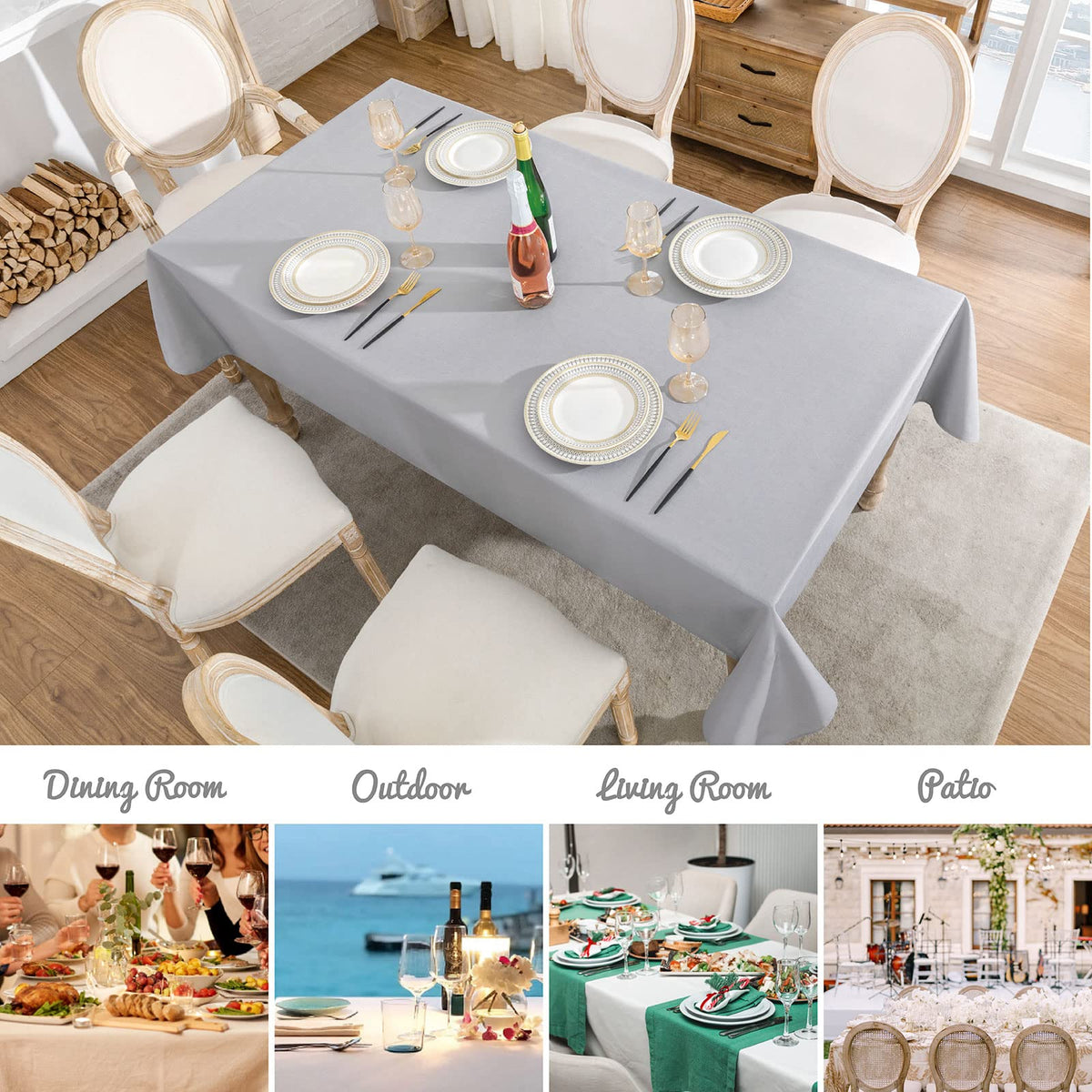Veblandy wrinkle-free drape maintaining tidy table settings after handling