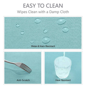 Veblandy wrinkle-free tablecloth displayed on a tidy table