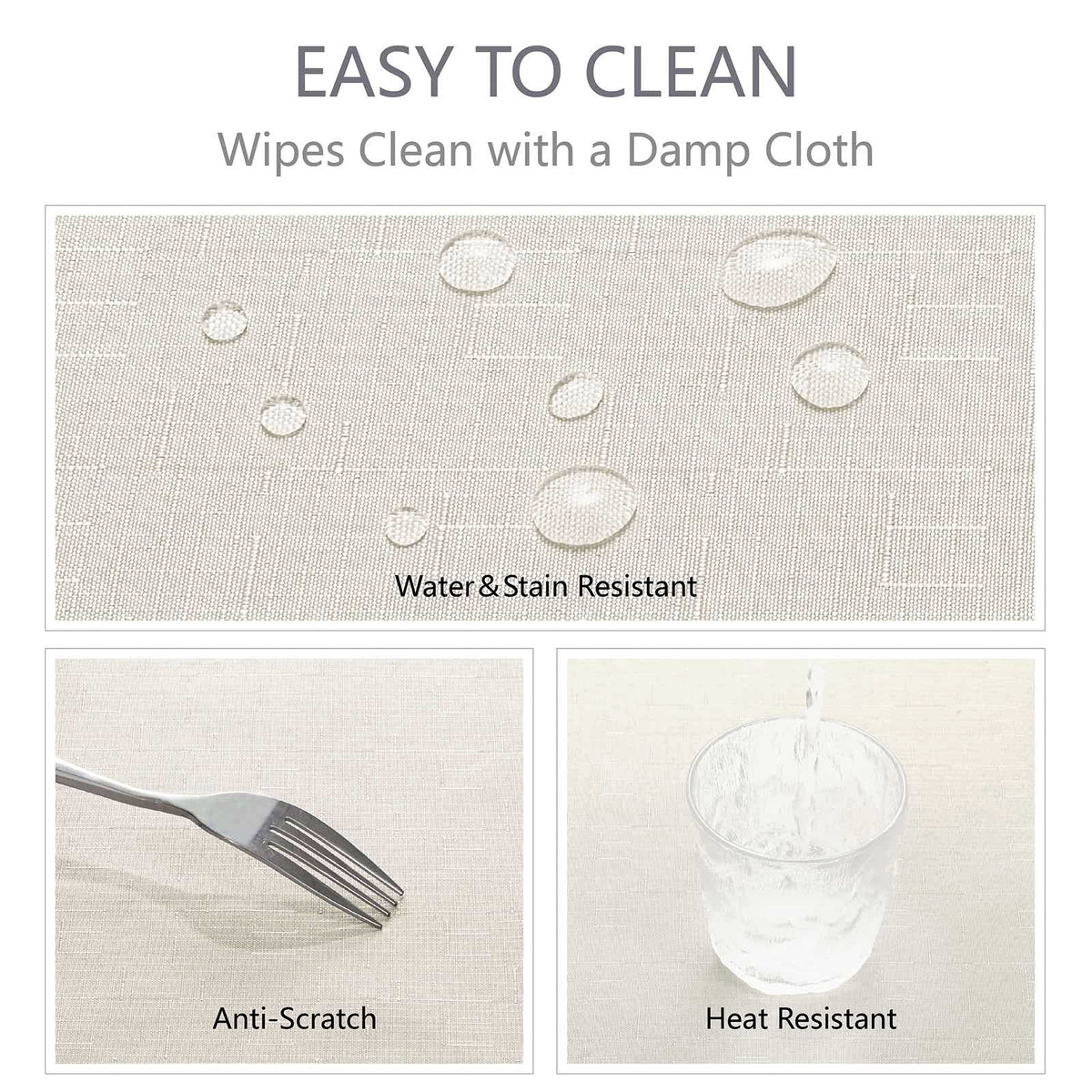 Veblandy wrinkle-resistant rectangle tablecloth maintains a neat look after gatherings.