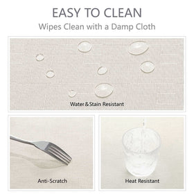 Veblandy wrinkle-resistant rectangle tablecloth maintains a neat look after gatherings.
