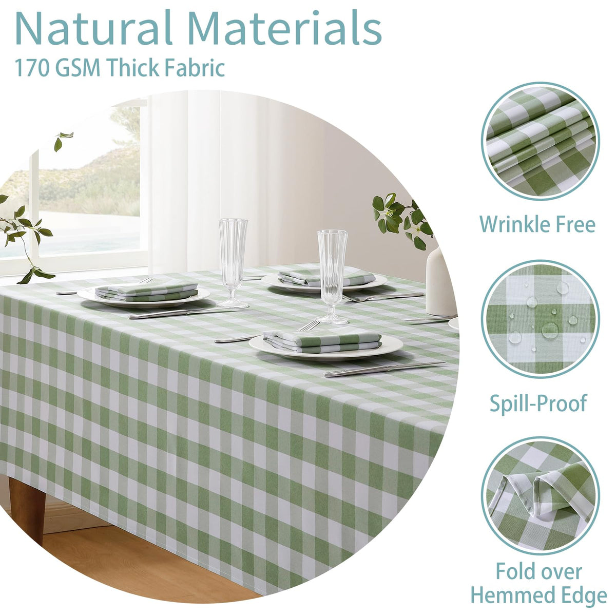 Veblandy tablecloth in dining setting enhances casual and formal meals.