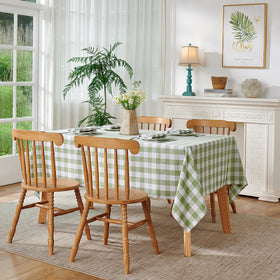 Veblandy gingham tablecloth elevates everyday dining with timeless buffalo plaid.