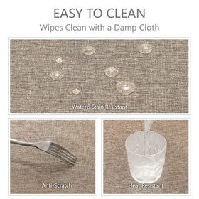 Veblandy tablecloth set for casual to formal dining setups.