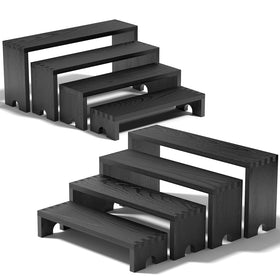 Vecxoty 2-set wooden tiered riser for stable, stylish product display