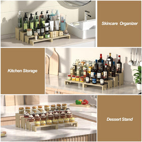 Vecxoty kitchen spice and coffee organizer riser saves counter space