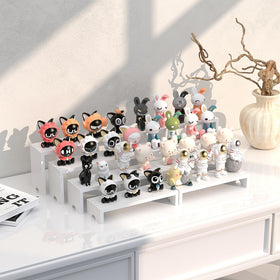 Vecxoty nestable four-tier risers save space during event setup.