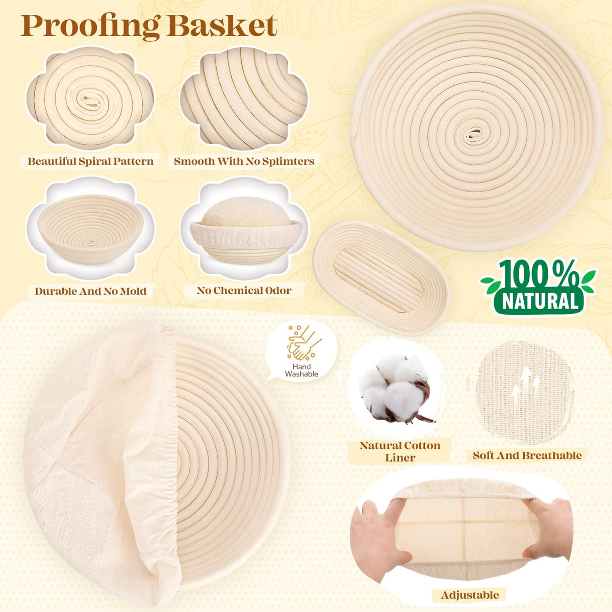 VEDALIO dough whisk for smooth, lump-free mixing.