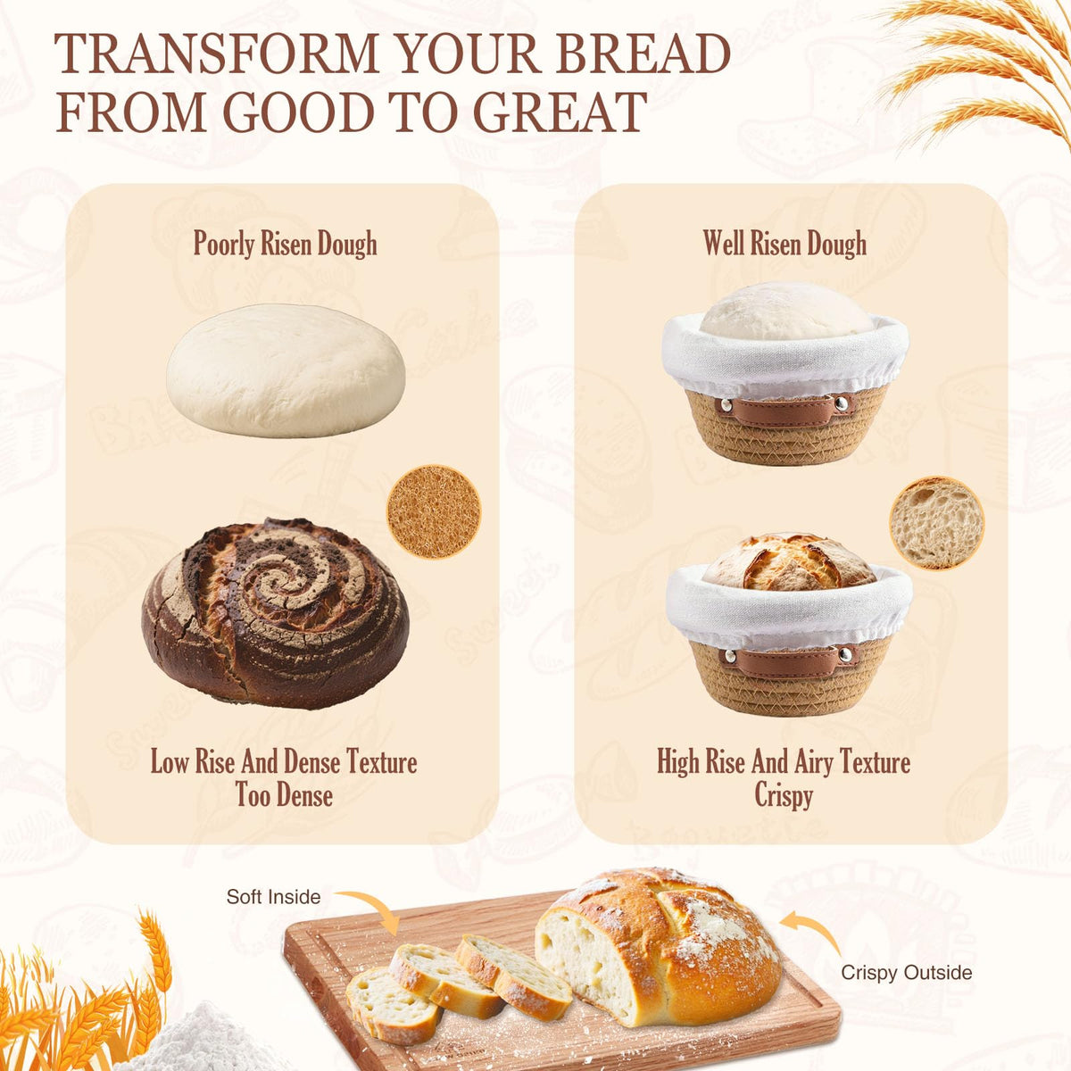 VEDALIO dough whisk for smooth, even mixing