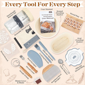 Vedalio flour duster distributes flour evenly for clean, professional proofs.