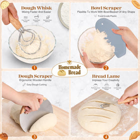 Vedalio oval sourdough proofing basket 10 inch creates airy crumb and professional loft.