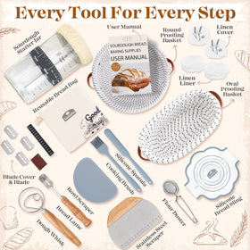 VEDALIO silicone bread sling and flour duster for easy oven transfer and dusting