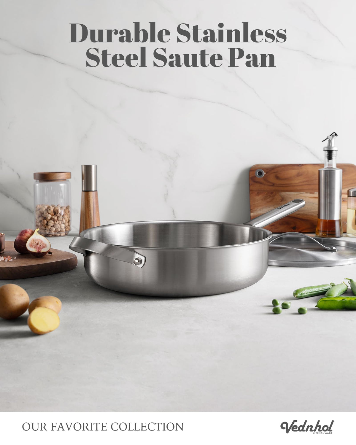 VEDNHOL all-cooktops-compatible set ideal for apartment kitchens and RV use.