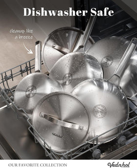 VEDNHOL brushed finish resists fingerprints while simplifying cleanup after busy weeknights.
