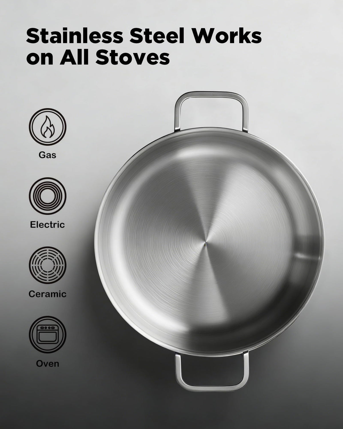 VEDNHOL oven-safe and dishwasher-safe pan for easy finishing and cleanup.