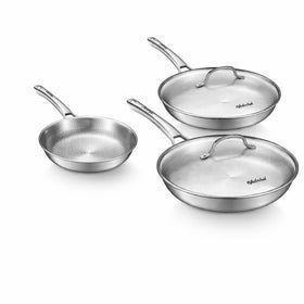 VEDNHOL titanium pan 8-inch with hammered finish for even heating.