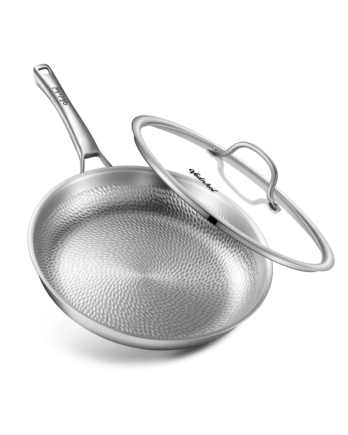VEDNHOL Titanium Pan hammered pro top view showing even browning and sturdy finish