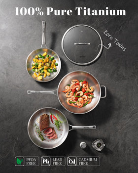 VEDNHOL hammered surface close-up highlighting durable nonstick surface