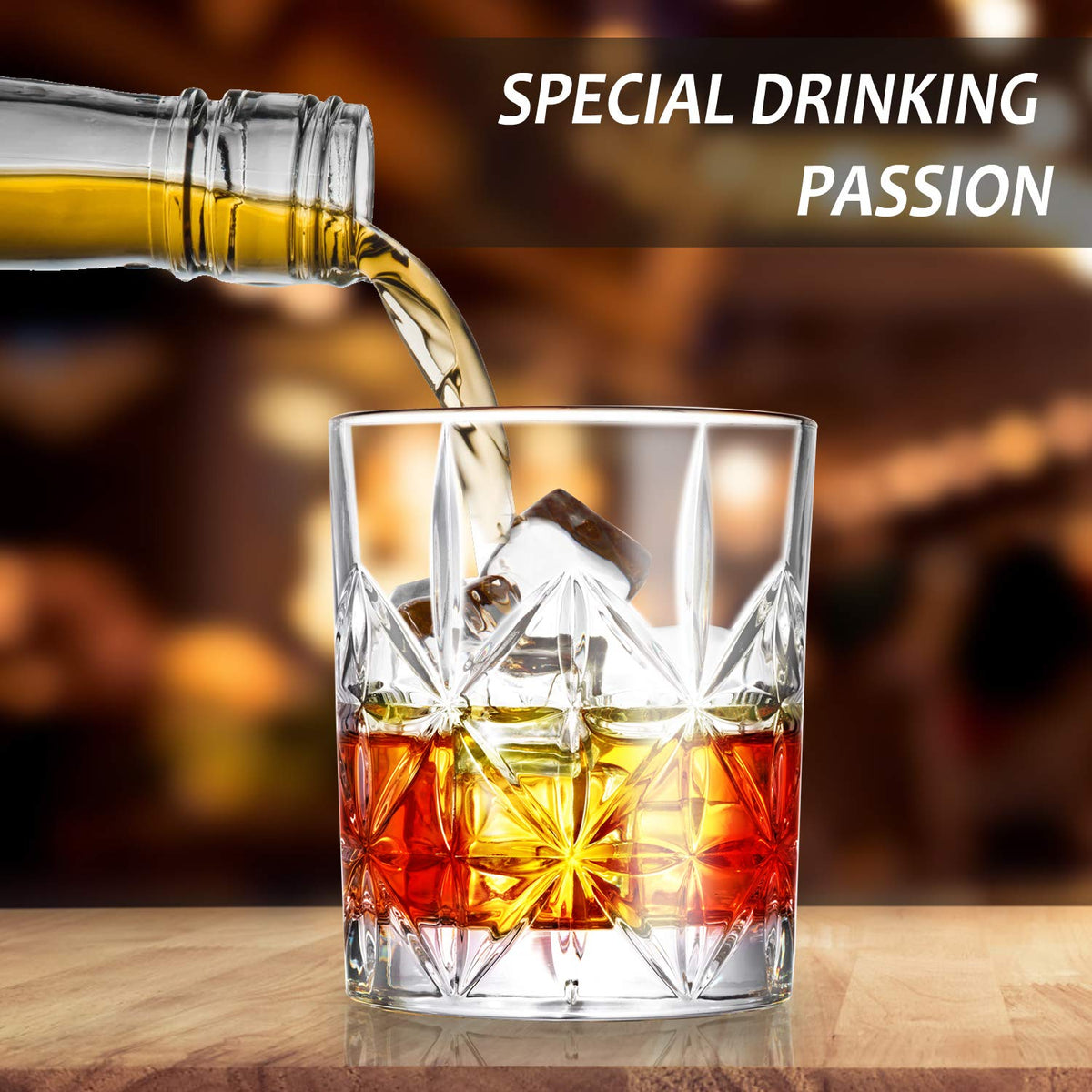 veecom vintage crystal glass showcases a carved pattern that sparkles