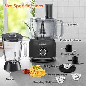 VegeNutrix 12-cup precision processor bowl for multi-task meals