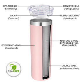 VEGOND gift-ready skinny tumbler, ideal for special occasions.