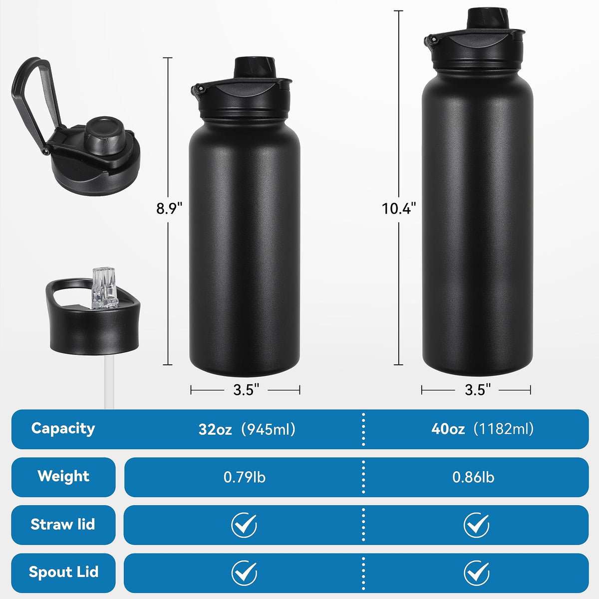 VEGOND wide mouth bottle for easy filling and thorough cleaning