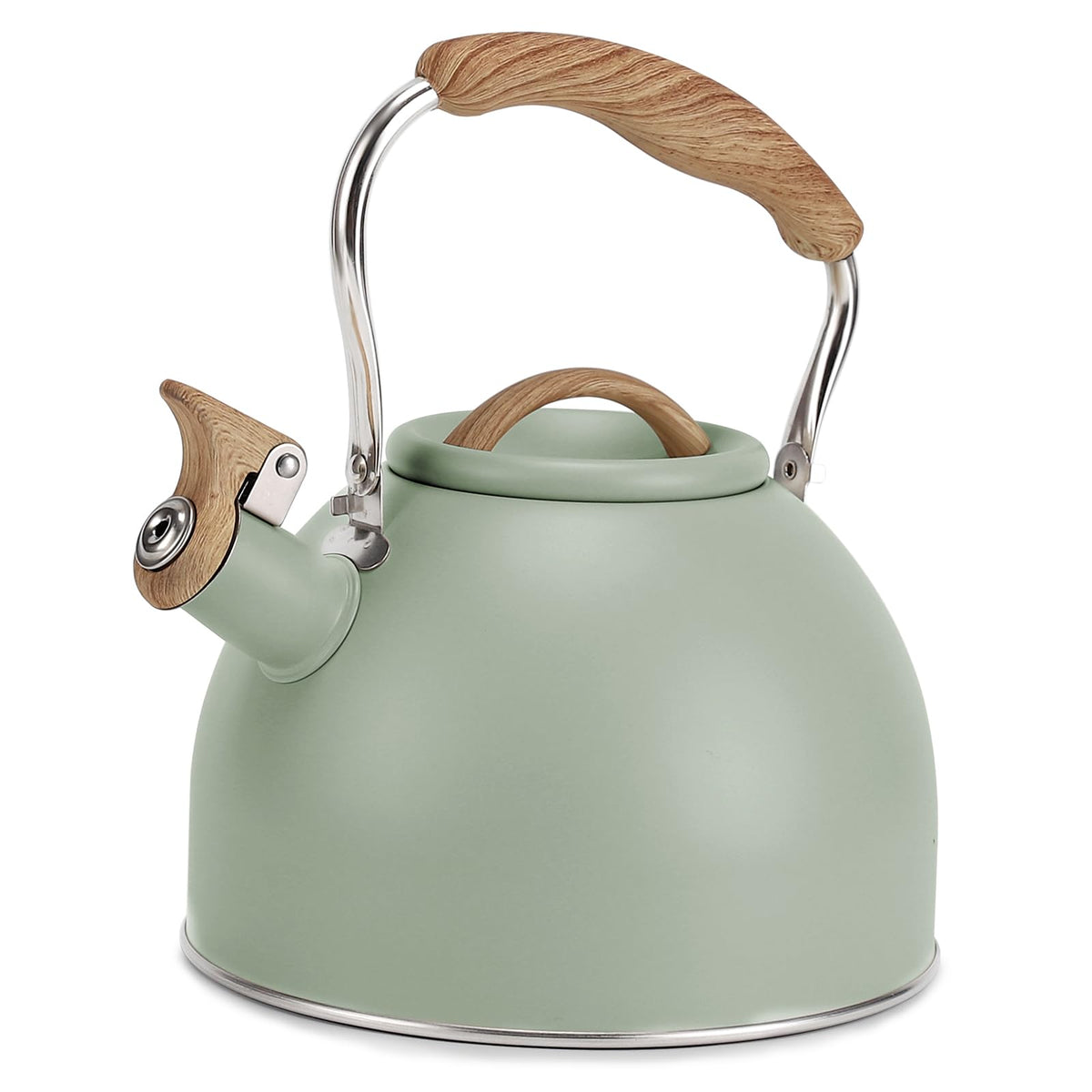 Vegoran Tea Kettle on stove, large 3L capacity for family tea time.