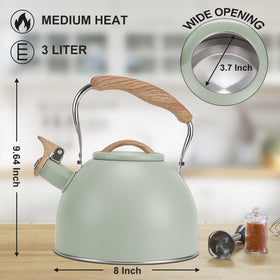 Vegoran Tea Kettle silicone-coated handle ensures safe lifting and reduced burn risk.
