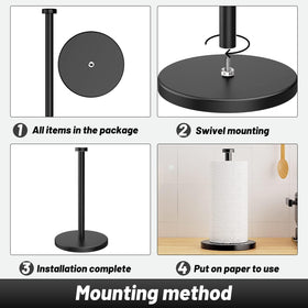 VEHHE Compact countertop design accommodates standard rolls neatly.