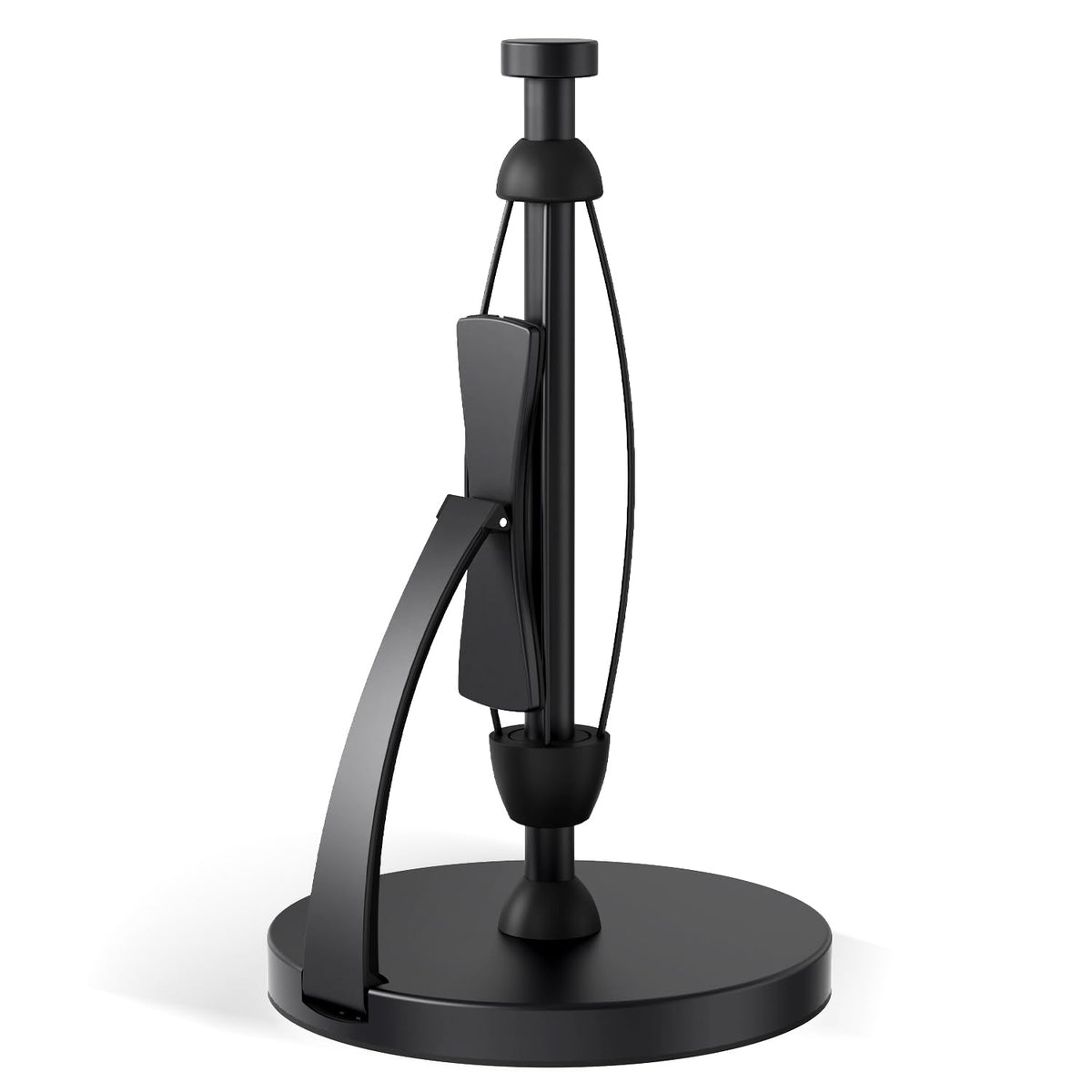 VEHHE paper towel holder with damping arm enables one-handed tearing.