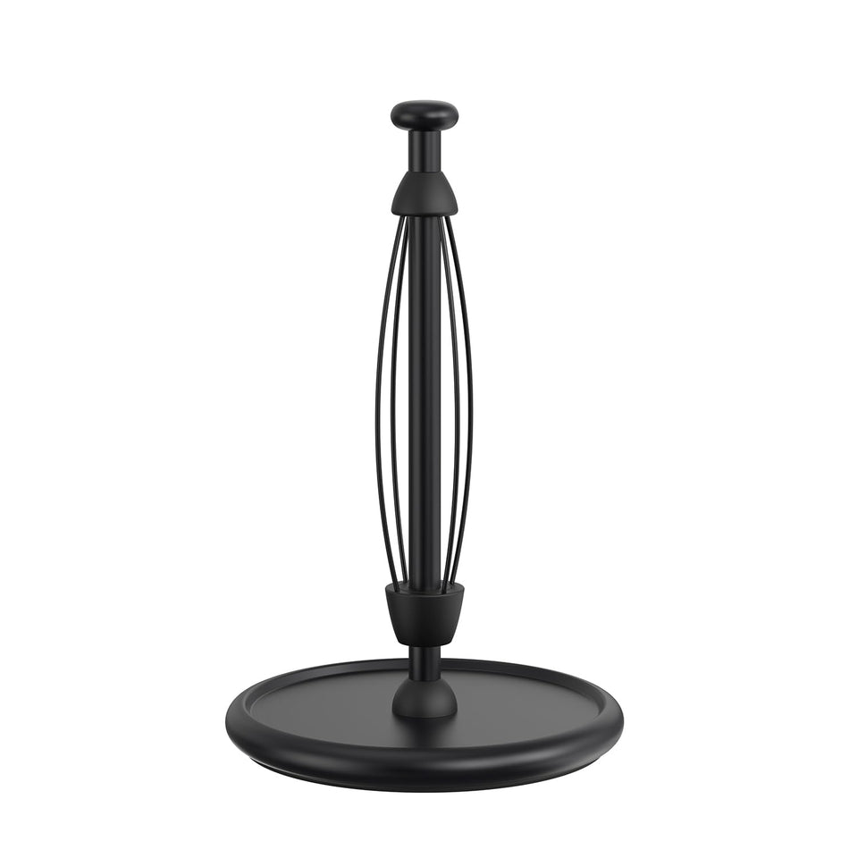 VEHHE paper towel holder with one-handed tear damper for quick, hands-free dispensing.