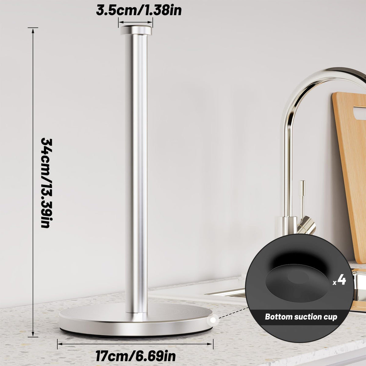 VEHHE stainless steel construction complements any decor and resists daily use