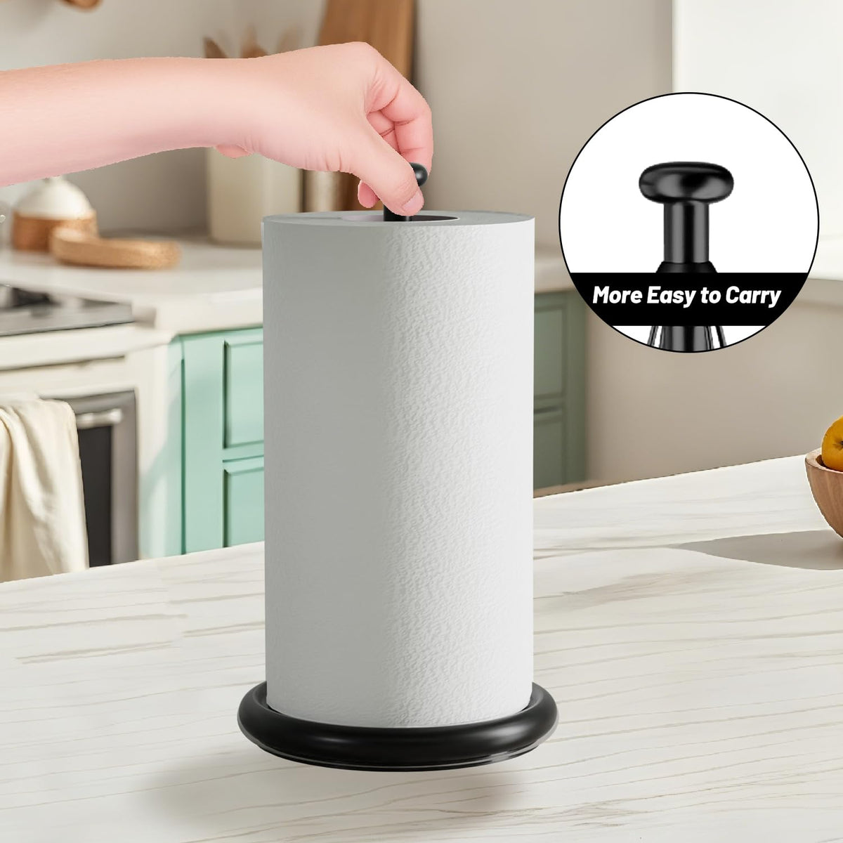 VEHHE wide base accommodates different roll sizes for larger households.
