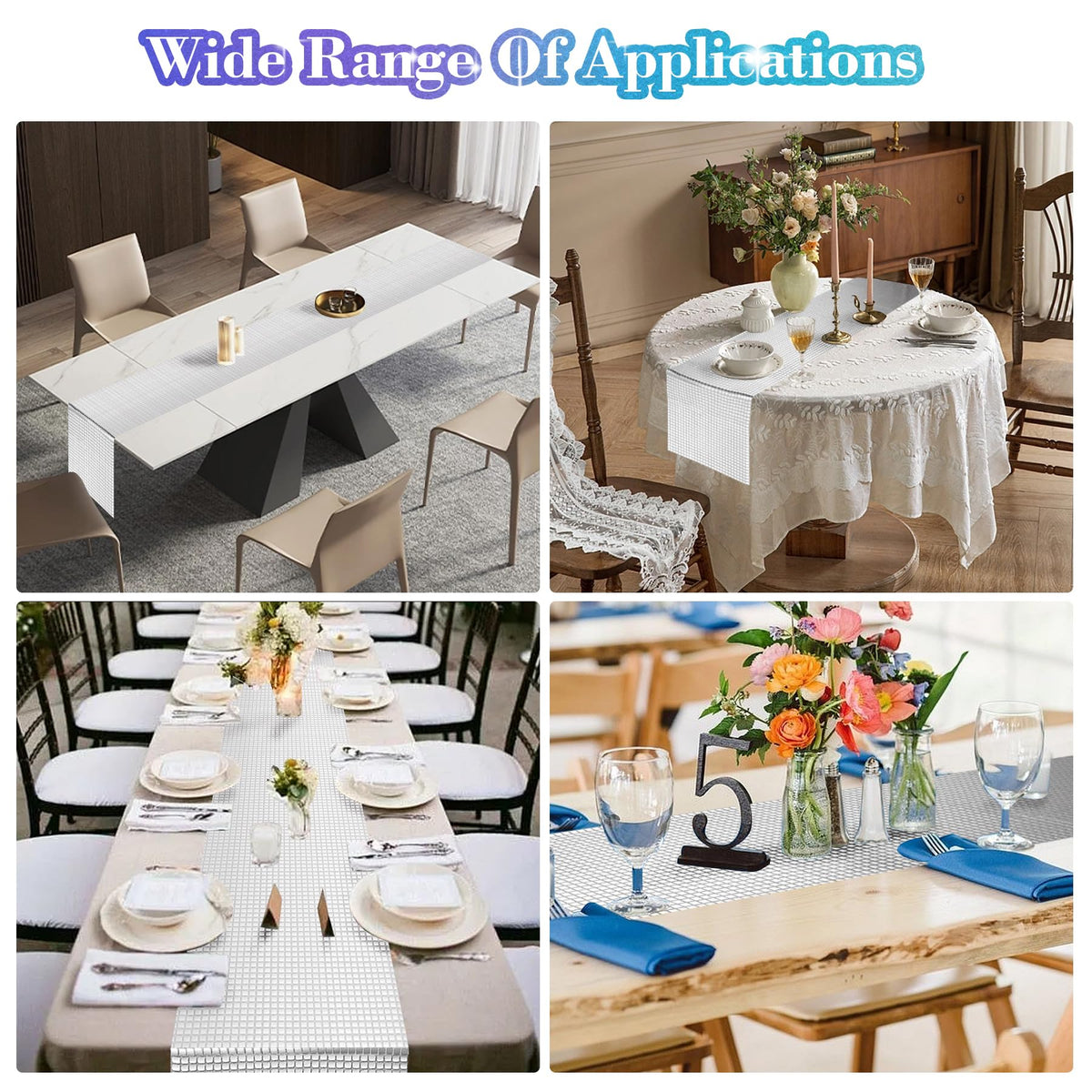 Vehipa four-pack table runners offer versatile decor options