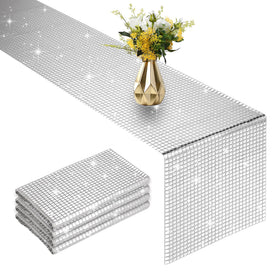 Vehipa glitter disco table runner 12x108 inches brightens party tables