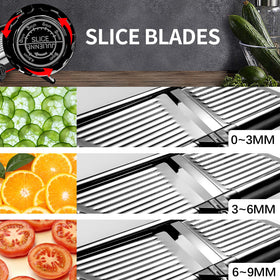 VEKAYA mandoline slicer stainless steel blades ensure clean cuts.