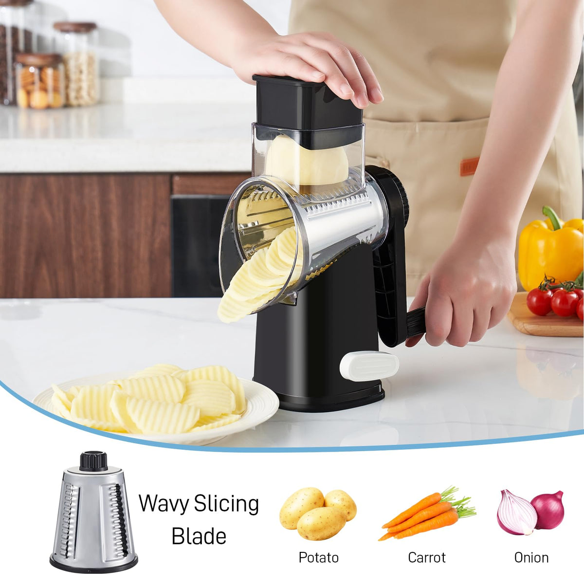 VEKAYA easy-clean parts safe to rinse and dishwasher friendly