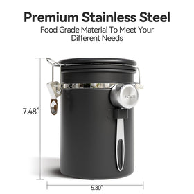 Veken airtight 22oz canister preserves aroma with a secure seal