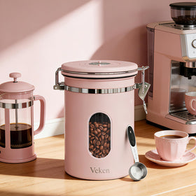Veken date tracker lid helps monitor storage dates for freshness.