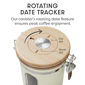 Scale lines on Veken canister for precise measurements