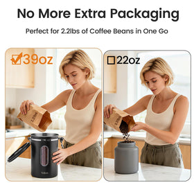 Veken airtight canister with silicone seal preserves aroma