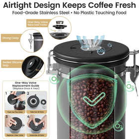 Veken stainless steel 304 construction preserves aroma and flavor.