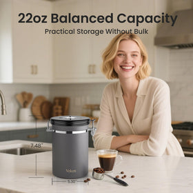 Veken stainless steel body resists stains and preserves flavor.