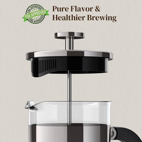 Veken French Press 21oz brew pour demonstrates smooth pouring and aroma