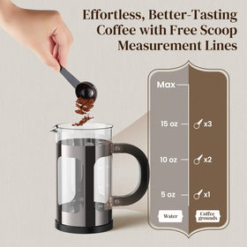 Veken French Press 21oz compact travel bag ready for on‑the‑go use
